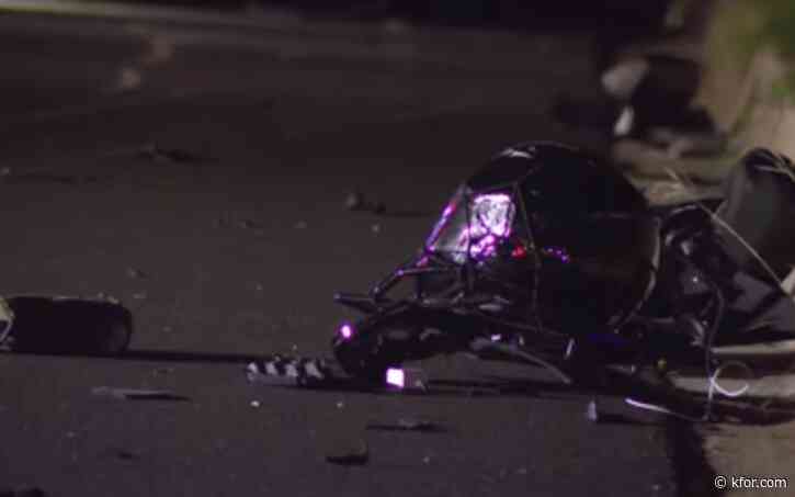 One injured in motorcycle, car crash in Oklahoma City