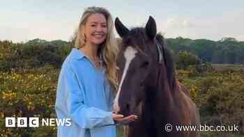 Neighbours star criticised for petting forest ponies