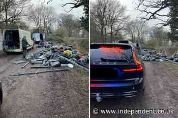 Hero farmers block in bungling fly-tippers who are forced to clear up dumped waste