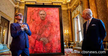 King Charles III's bright red official portrait raises eyebrows