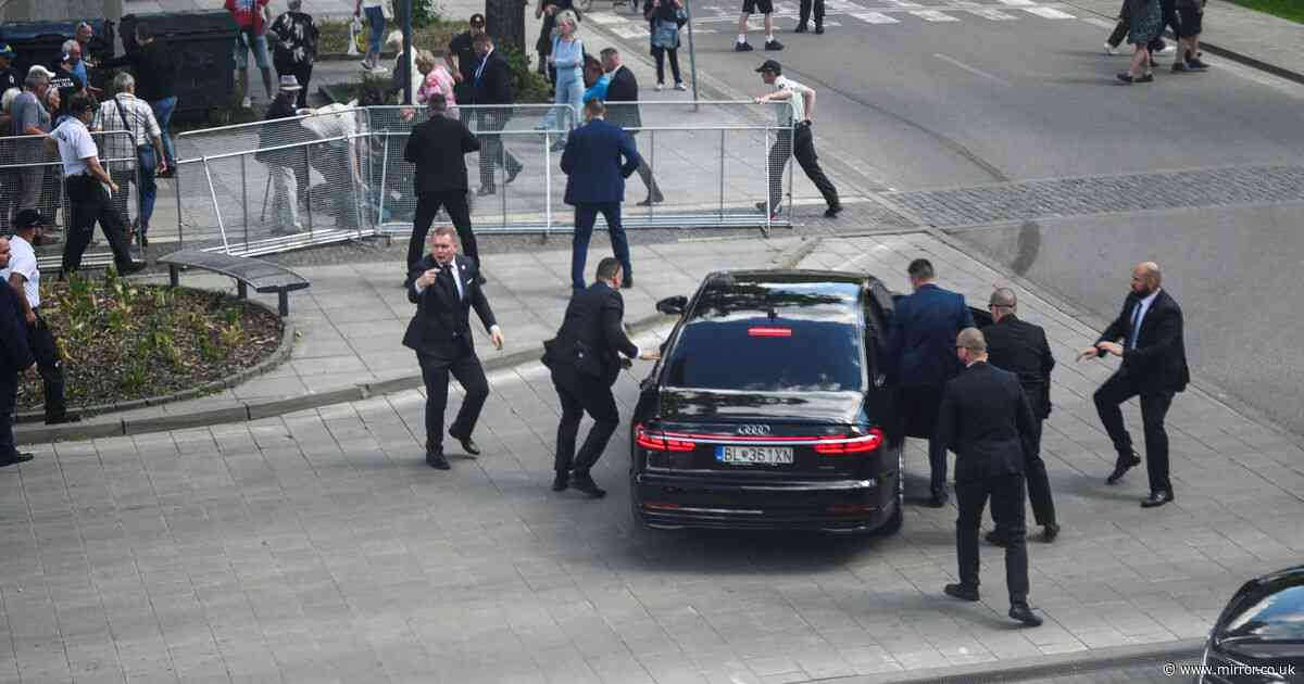 Robert Fico shot: Moment Slovakia's prime minister hustled into car after 'assassination' horror