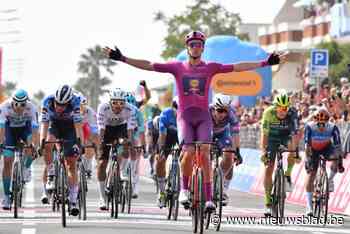 Net niet voor onze landgenoot Tim Merlier: paarse trui Jonathan Milan sprint naar tweede ritzege in Giro