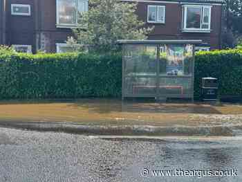 Patcham: sewage floods bus stop and leaks in streets
