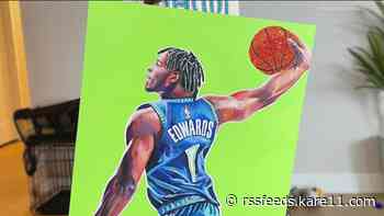 Twin Cities artist scores with blingy portraits of Anthony Edwards, Justin Jefferson and other athletes