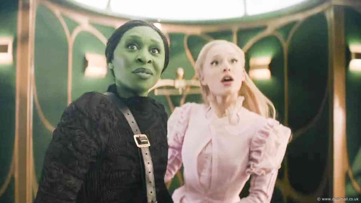 Wicked movie FIRST trailer! Ariana Grande and Cynthia Erivo sing the musical's hit songs Popular and Defying Gravity in tantalizing look at the $145M blockbuster