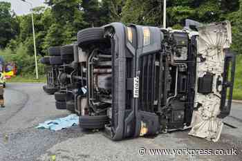 A1M: Lorry driver arrested after crash near Scotch Corner