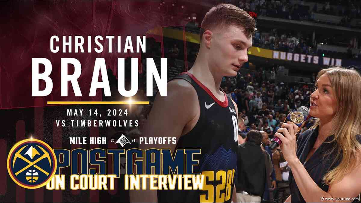 Christian Braun Full Post Game Five On Court Interview vs. Timberwolves 🎙