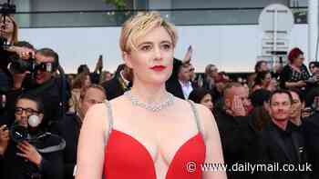 Greta Gerwig attends Furiosa: Mad Max's Cannes Film Festival premiere after speaking out on France's #MeToo movement as actress Judith Godrèche covers her mouth in red carpet statement