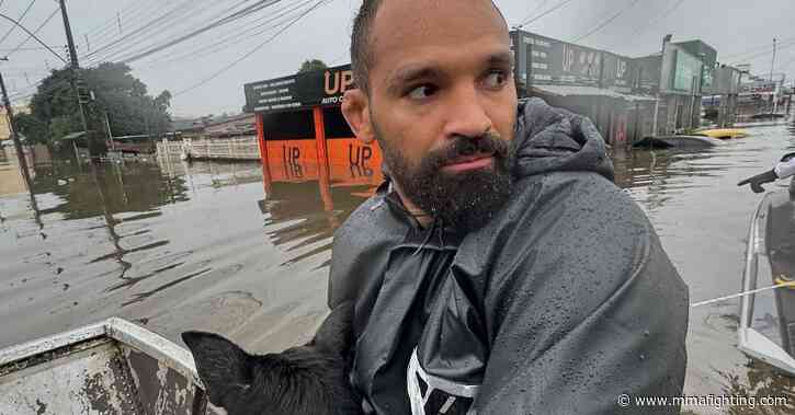 Watch UFC fighter Michel Pereira rescuing animals from historic floods in Brazil