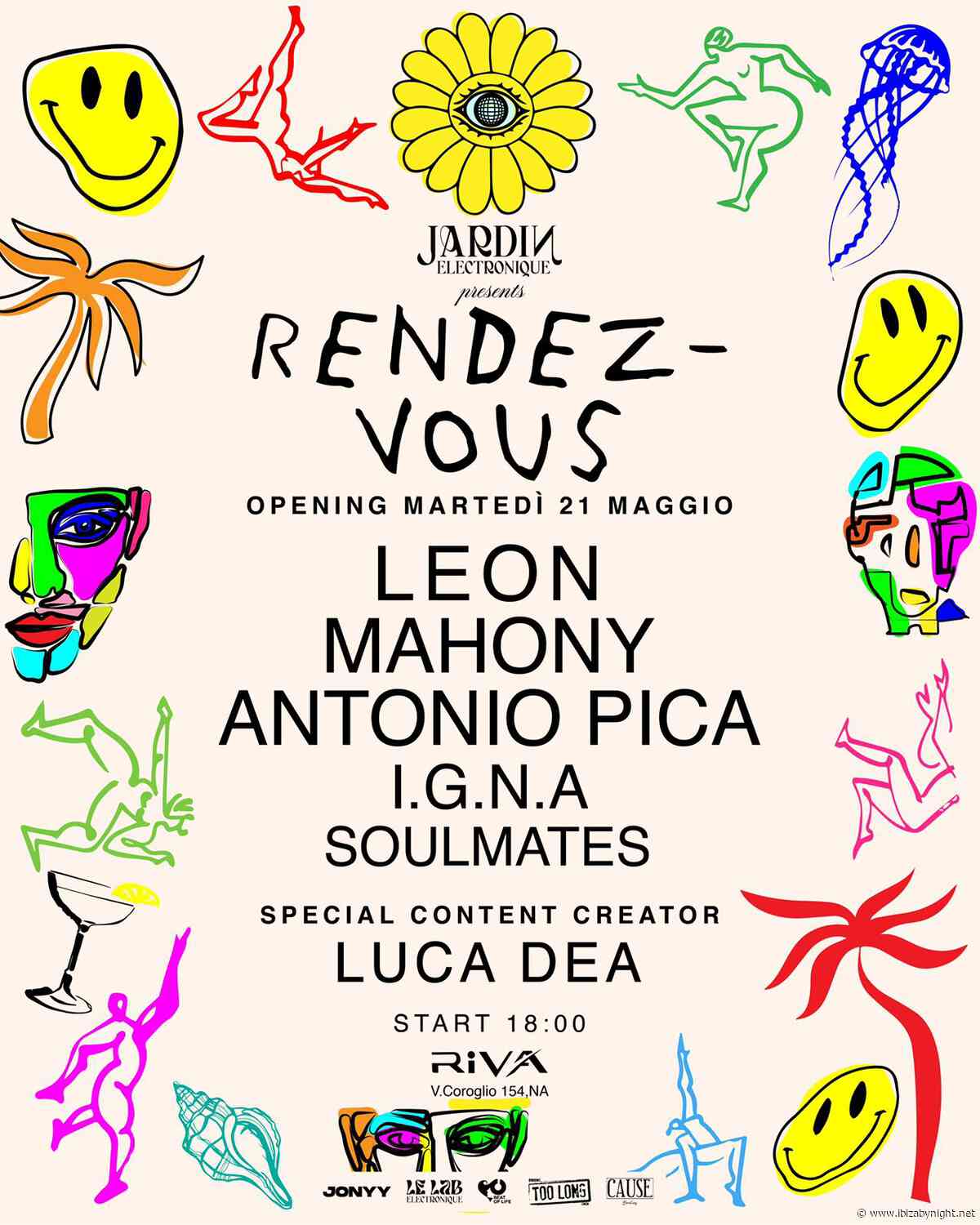 Jardin  Electronique presents Rendez-vous, the opening party, with Leon, Antonio Pica, Mahony, I.G.N.A. & many more!