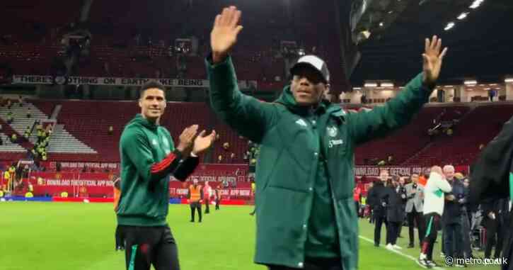Raphael Varane and Anthony Martial wave emotional goodbye to Man Utd fans