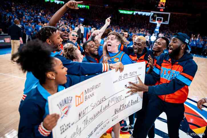 KFOR talks with half-court Thunder shot $20,000 winner from game two