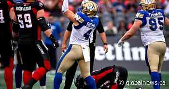 Winnipeg Blue Bombers place 2 starters on 6-game injured list and cut 6 players