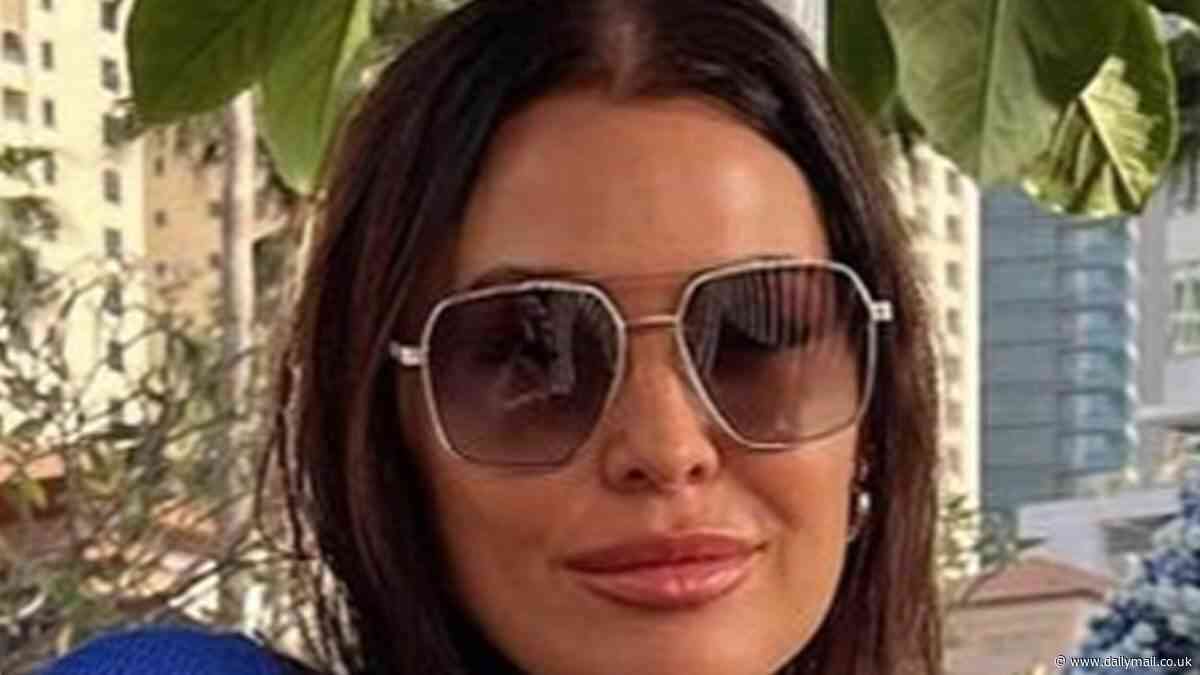 Jess Wright flaunts her abs in an electric blue bikini as she enjoys lavish family getaway in Dubai with husband William Lee-Kemp and son Presley