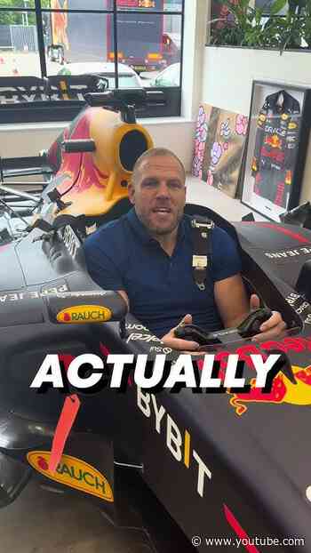 Rugby player meets F1 car 🏉😂 #F1 #Rugby #JamesHaskell