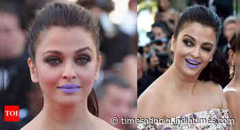 All about Aishwarya's viral purple lipstick look