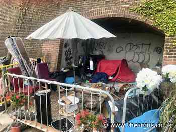 Brighton: Rough sleepers set up camp on Dukes Mound