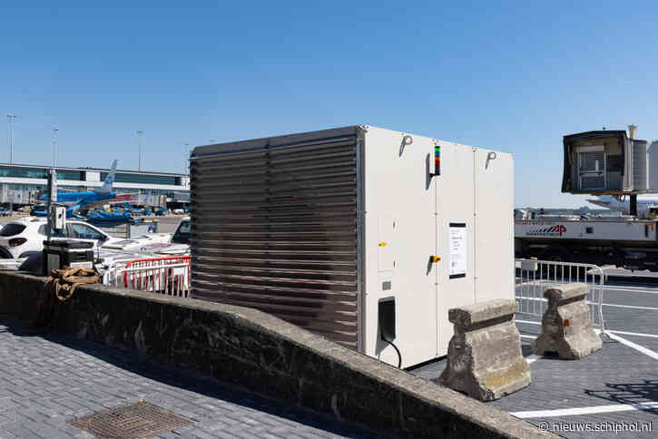 Schiphol test innovatieve installatie om lucht op het platform te zuiveren