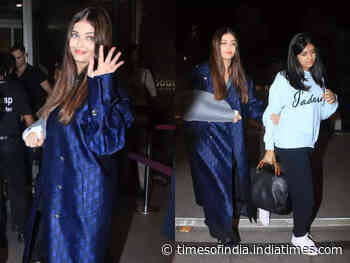 Injured Aishwarya spotted enroute Cannes