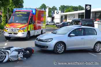 Zusammenstoß von VW und Motorroller: 71-Jähriger leicht verletzt