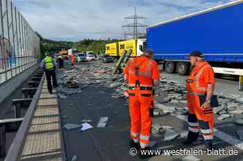 Lkw-Unfall blockiert weiter Verkehr auf A2 bei Bielefeld