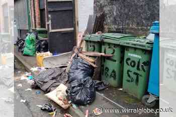 Work underway to clear up rubbish on Wirral street
