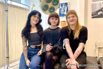 Helen, Jolien en Amy openen ‘kliniek’ voor  fijne, grafische en pikzwarte tatoeages: “Bij goed weer kan je  koffie drinken op het terras”