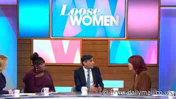 Rishi squirms under the fire of the Loose Women: Awkward scenes on daytime TV as Janet Street-Porter asks PM 'why he hates pensioners' - before he claims he 'can't remember' his own sex education