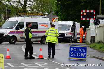Sussex Police shut Berwick level crossing after car chase