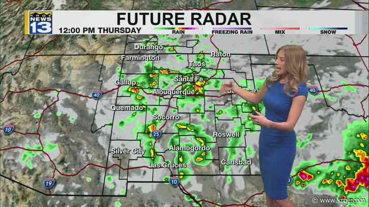 Scattered showers, thunderstorms expected across New Mexico Thursday