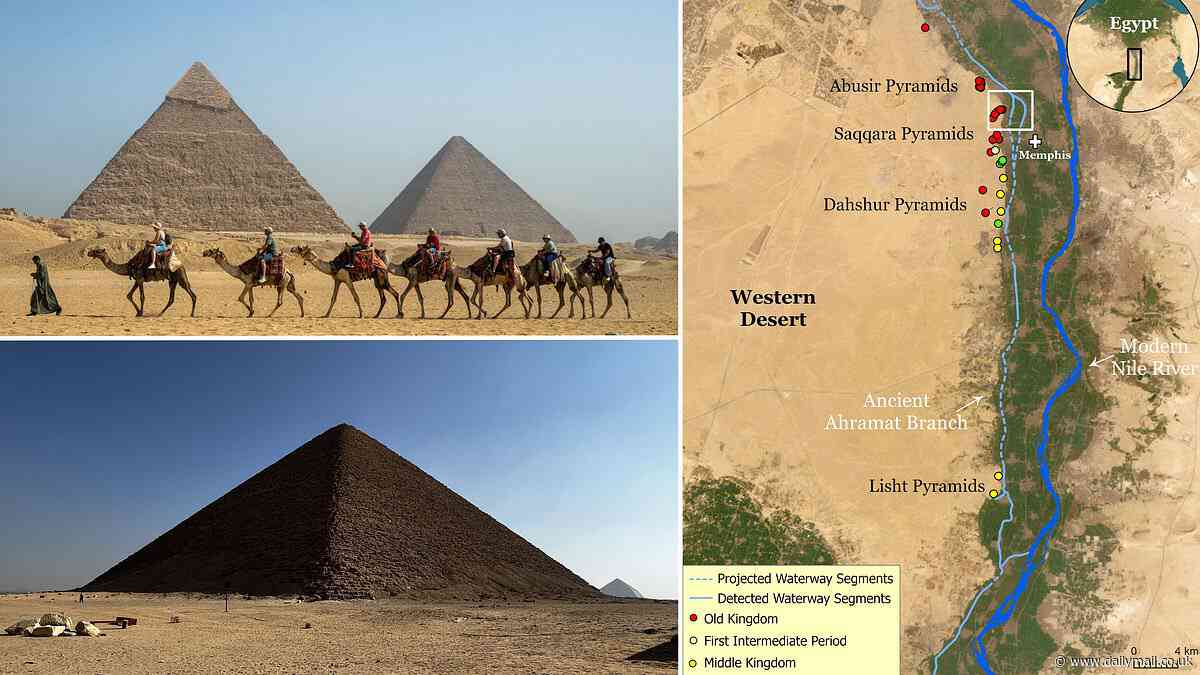 Has the mystery of Egypt's pyramids finally been solved? 31 structures including the Giza complex may have been built along a long-lost branch of the river Nile, scientists say