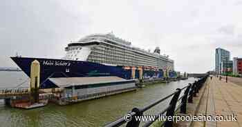 Giant cruise ship Mein Schiff 3 docked in Liverpool today