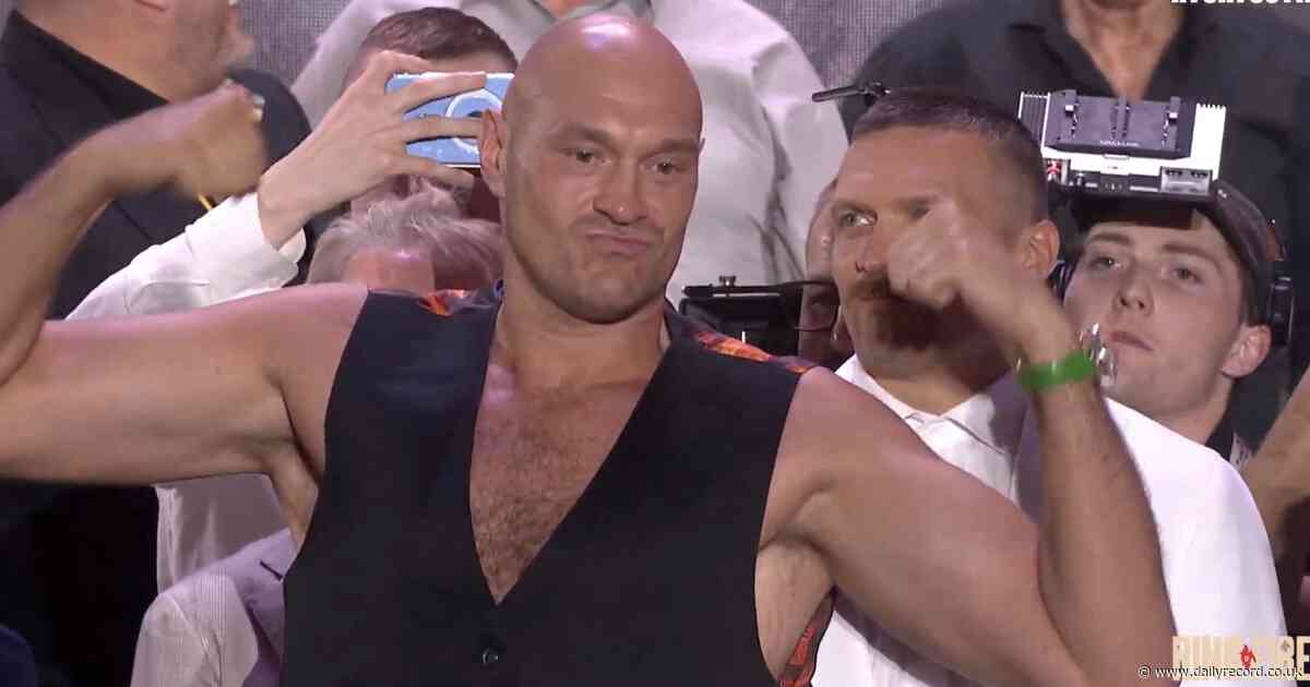 Tyson Fury BLANKS Oleksandr Usyk in face off snub as row breaks out over ring
