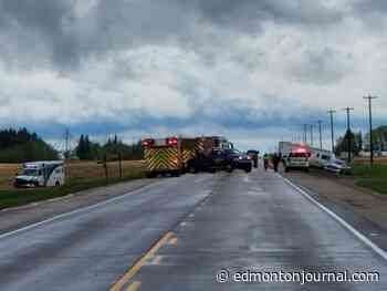 Leduc RCMP clear Highway 39 after collision involving ambulance