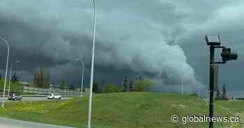 Tornado warning briefly issued for portion of southeastern Alberta near Hanna
