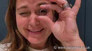 Giovanna Fletcher shares playful snap holding her McFly star husband Tom's wedding ring as she urges him to 'stop taking it off'