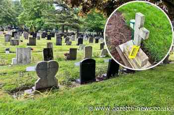 Hundreds of Colchester headstones covered in safety warnings