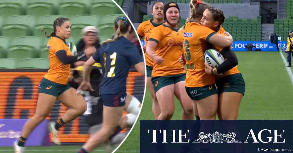 Wallaroos winger scores first Test try