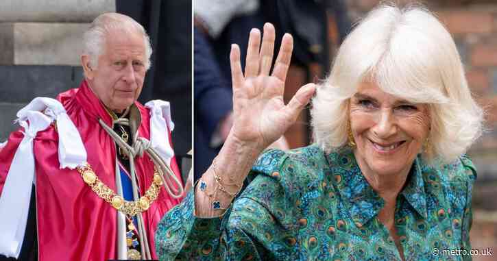 Queen Camilla gives King Charles a telling off saying he needs to ‘behave himself’