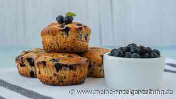Cremiges Vanilleeis ist das Erfolgsgeheimnis der Vier-Zutaten-Blaubeer-Muffins 