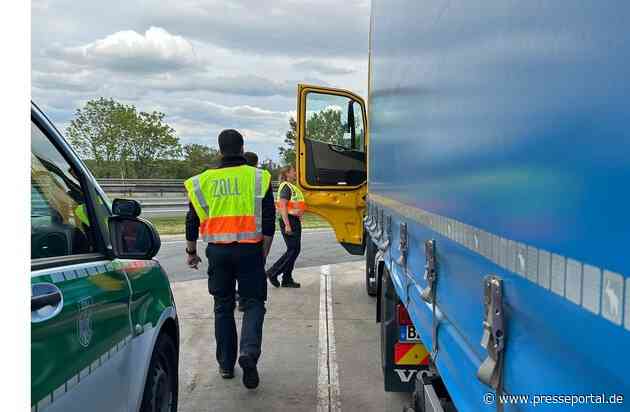 HZA-EF: Großkontrolle des Zolls auf Autobahn 72 / Zoll und Polizei auf Rastanlage Großzöbern im Einsatz