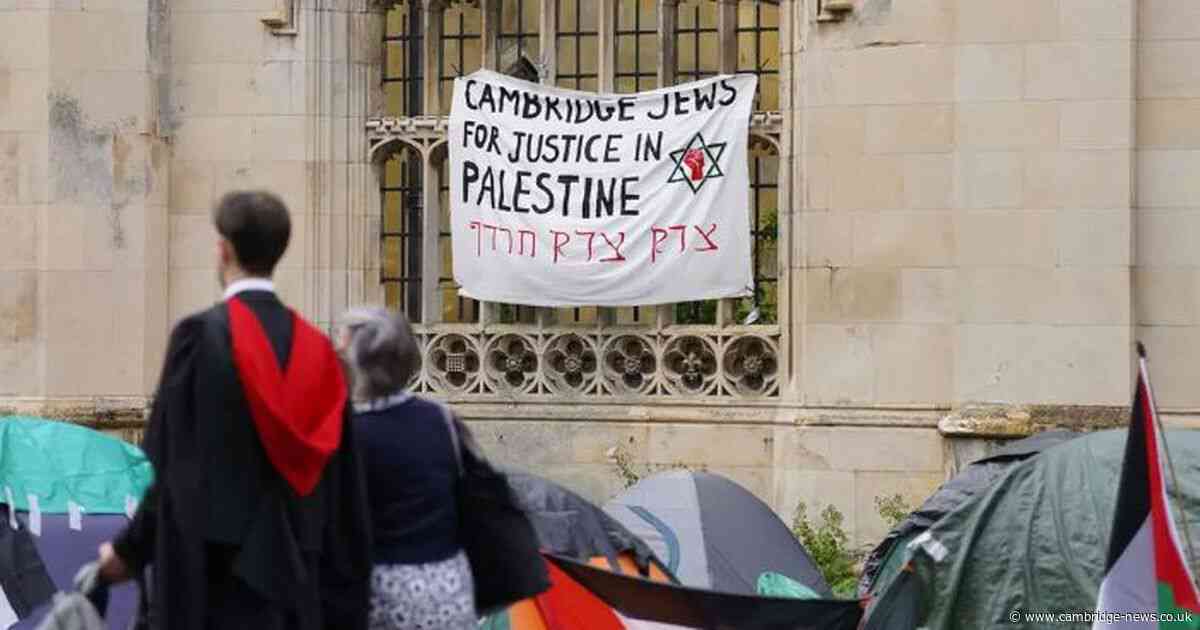 Cambridge University students graduate at alternative location due to Gaza protest camp