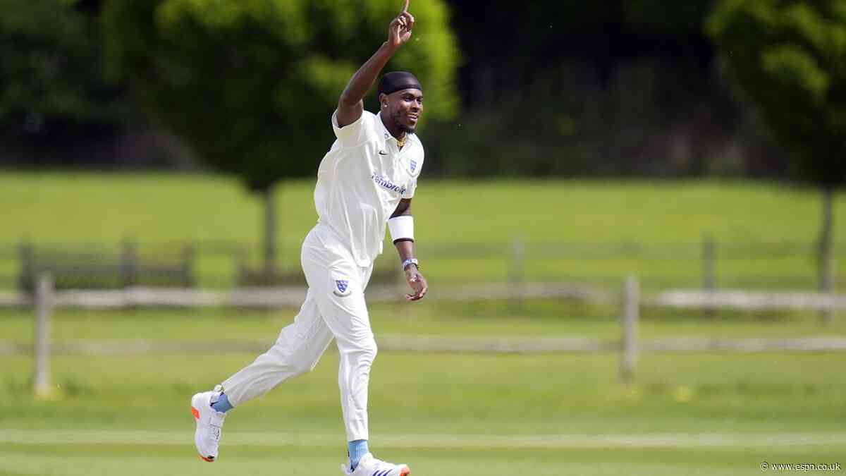 Jofra Archer claims wicket in lively display on Sussex second XI comeback