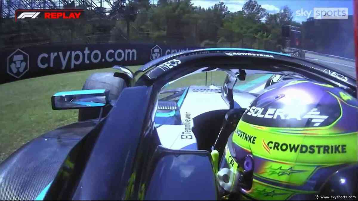 Hamilton narrowly avoids crashing out during P1