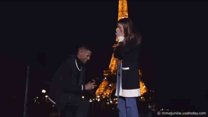 Video: Patchy Mix surprises Tatiana Suarez with proposal at Eiffel Tower