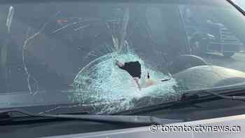 No injuries after metal debris flies through windshield of pickup truck on Hwy. 403: OPP