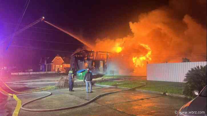 Building that once housed historic LaPlace church fully engulfed in fire Friday