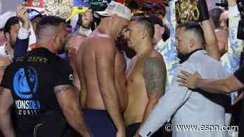 Fury in better shape at weigh-in for Usyk fight