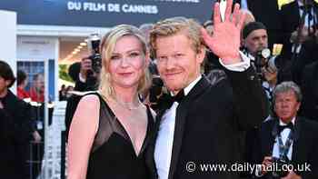 Kirsten Dunst stuns in a black gown as she takes a back seat to support her husband Jesse Plemons at the Kinds Of Kindness premiere at Cannes Film Festival