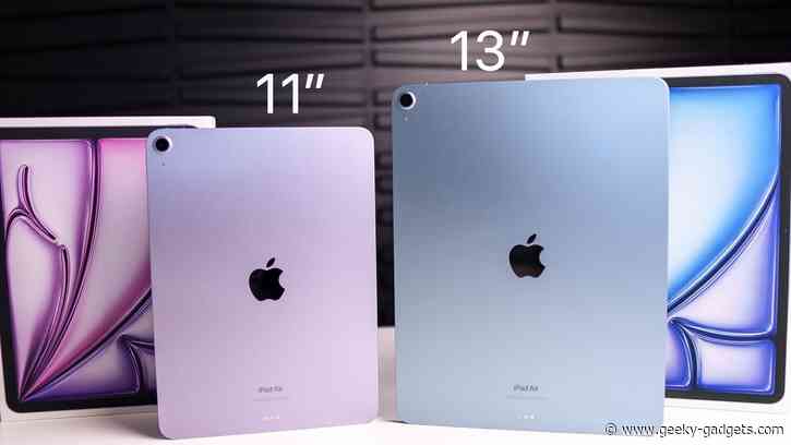 11 Inch vs 13 Inch M2 Apple iPad Air (Video)